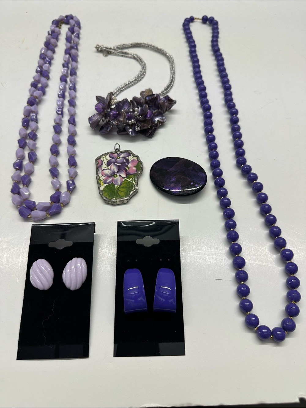 Vintage Purple Mixed Jewelry Set